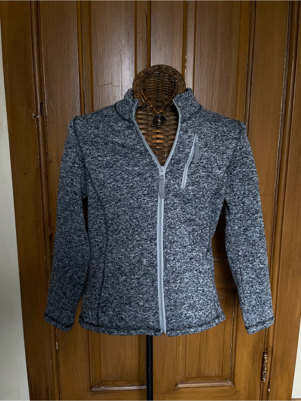 Women's Gray Heather Zip-Up Jacket